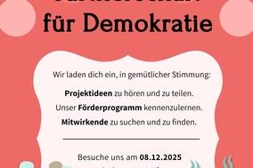 Plakat Triff die Partnerschaft für Demokratie
