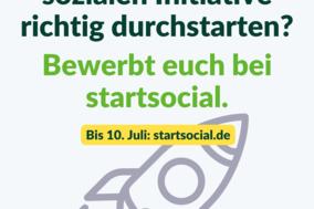 Rakete mit Text "Ihr wollt mir eurer Initiative richtig durchstarten?"