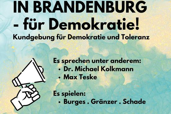 Flyer Kundgebung für Demokratie