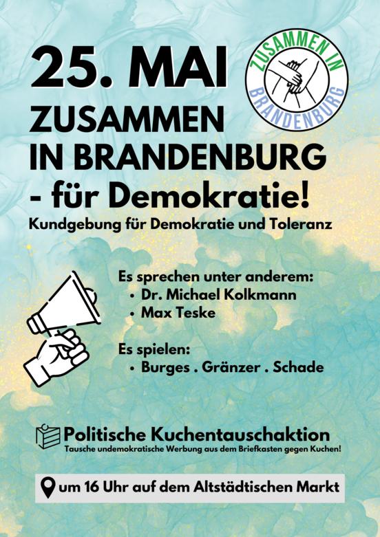 Flyer Kundgebung für Demokratie